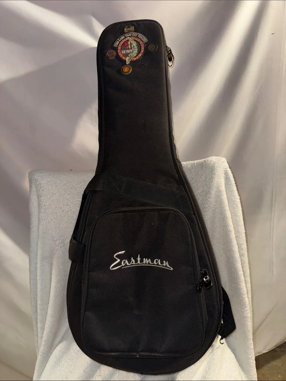 Black Padded Mandala/ Violin Gig Bag with Front Accessory Pocket